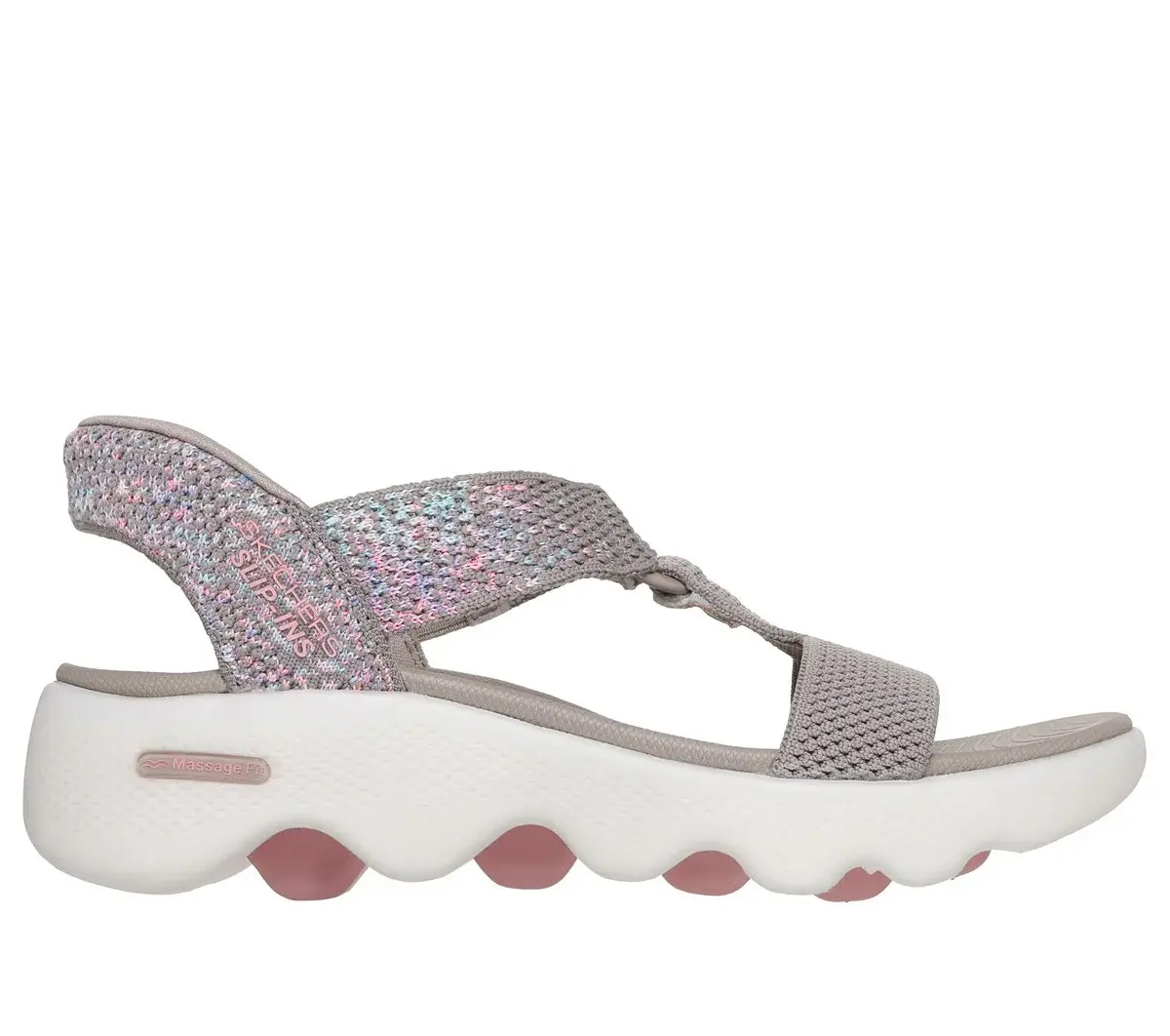 Skechers Slip-ins: GO WALK Massage Fit Sandal – Confetti Sky
